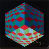 HAT-VI by Victor Vasarely, 1974, photogravure, sold Dec 2020