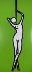 This is Shahnoza/Shahnoza Pole Dancer by Julian Opie, 2008, multiple, sold Jun 2020
