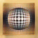Verga-Zett-2 by Victor Vasarely, 1971, photogravure, sold Dec 2017