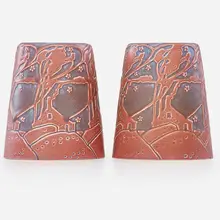 Rare Pair Of Candleholders by Overbeck Pottery, sold Jan 2017