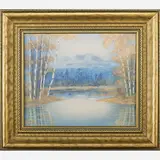 Edward T. Hurley for Rookwood Pottery, Scenic Vellum Plaque