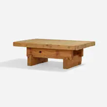Coffee table by Jens Lyngsøe, c. 1985, pine, sold Nov 2022