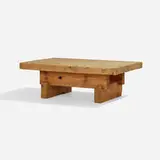 Coffee table by Jens Lyngsøe, c. 1985, pine, sold Nov 2022