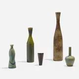 Collection of five vases by John Andersson and Gunnar Nylund Carl-Harry Stålhane, c.1950, glazed stoneware, sold Nov 2022