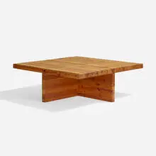 Coffee table by Sven Larsson, c. 1975, pine, sold Nov 2022