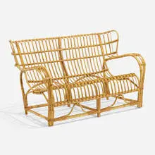 Settee by Viggo Boesen, 1936, rattan, sold Nov 2022