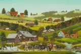 Alpabfahrt im Herbst by Albert Manser, 1996, oil on board, sold Mar 2024