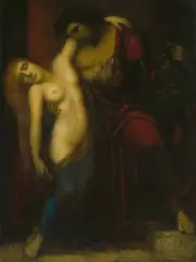 Orpheus und Eurydike by Adolf Frey-Moock, oil, sold Mar 2024