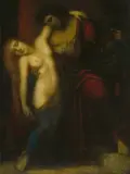 Orpheus und Eurydike by Adolf Frey-Moock, oil, sold Mar 2024