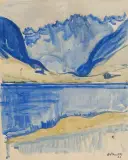 Berglandschaft by Heinrich Danioth, 1923, watercolor, sold Mar 2024