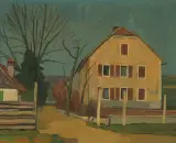 Das grosse Haus (Courfaivre) by Albert Schnyder, 1946, oil on canvas, sold Mar 2024