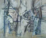Abstrakte Komposition by Wilfrid Moser, 1961, oil on canvas, sold Mar 2024