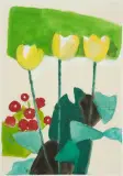 Tulpen by Ferdinand Gehr, 1983, mixed media, sold Mar 2024