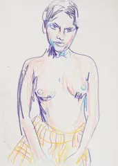 Halbakt by Luciano Castelli, 1991, oil, offered Mar 2024