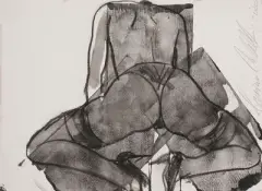 Rückenakt by Luciano Castelli, 2000, mixed media, sold Mar 2024