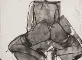 Rückenakt by Luciano Castelli, 2000, mixed media, sold Mar 2024