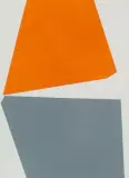 Ohne Titel (orange-grau) by Albrecht Schnider, 2007, acrylic, offered Mar 2024