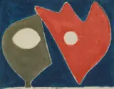 Moses vor brennendem Dornbusch I by Ferdinand Gehr, 1971, color woodcut, sold Mar 2024
