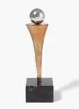 Cornet by Benno Oertli, 1996, bronze, sold Mar 2024