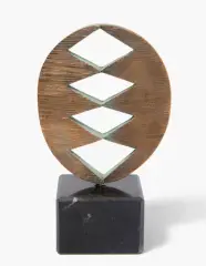 Einblick-Durchblick by Benno Oertli, 1988, bronze, sold Mar 2024