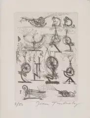 Ohne Titel by Jean Tinguely, etching, sold Mar 2024