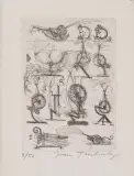 Ohne Titel by Jean Tinguely, etching, sold Mar 2024