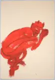 Roter Teufel by Luciano Castelli, 1990, mixed media, sold Mar 2024
