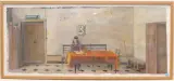 La cuisine à Pressy by Marc-Antoine Fehr, 1987, oil on paper, sold Mar 2024