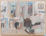 Aufenthalt in Amsterdam by Werner Holenstein, 1966, oil on canvas, offered Mar 2024