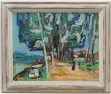 Sommerlandschaft by Karl Hosch, 1945, oil on canvas, sold Mar 2024