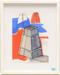 Holzblockpyramide by Rolf Iseli, 1969, mixed media, offered Mar 2024