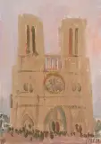 Notre Dame von Paris by Rudolf Zender, 1978, oil on board, offered Mar 2024