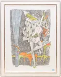 Mandolinenspieler by Alois Carigiet, 1974, color lithograph, offered Mar 2024