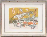 Kampfzone by Alois Carigiet, 1974, color lithograph, sold Mar 2024