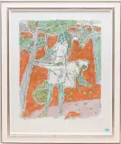 Obsternte by Alois Carigiet, 1977, color lithograph, offered Mar 2024