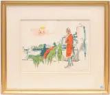 Schaftränke by Alois Carigiet, color lithograph, offered Mar 2024