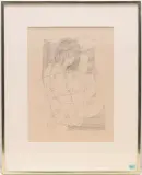 Lesende by Hans Erni, etching, sold Mar 2024