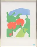 Bäume by Ferdinand Gehr, color woodcut, sold Mar 2024