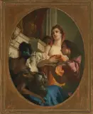 Kopie Römische Matronen bringen der Juno Opfergaben dar by Giovanni Battista Tiepolo, oil on canvas, offered Dec 2023