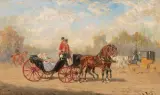 Im Prater bei Wien by Alexander von Bensa, oil on panel, offered Dec 2023