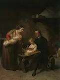 Der Hauslehrer by Cesare Mariani, 1830, oil on canvas, sold Dec 2023