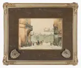 Stadtansicht im Winter by Władysław Chmieliński, watercolor, sold Dec 2023