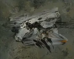 Poseidon by Joan-Josep Tharrats, 1960, mixed media, sold Dec 2023
