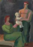 La famille by Ossip Zadkine, gouache, offered Dec 2023