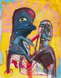 In der Sonne by Jean Lucebert, 1988, oil on canvas, offered Dec 2023