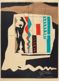 Modulor by Le Corbusier, 1950, color lithograph, offered Dec 2023