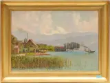 Am Zürichsee by William Baptiste Baird, oil on canvas, sold Dec 2023