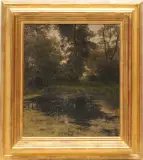 Weiher by Paul Flickel, 1891, oil on board, offered Dec 2023