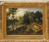 Waldlandschaft by Bernhard Fries, oil on canvas, sold Dec 2023