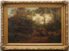Waldlandschaft by Valentin Ruths, 1860, oil on canvas, offered Dec 2023